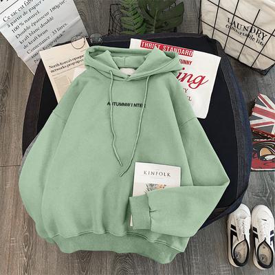Autumn and Winter Fleece Thickened Sweater Schoolgirl Loose Versatile Trendy Long-sleeved Top Casual Hooded Jacket