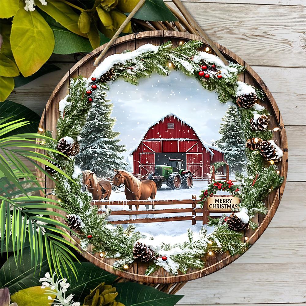 Nativity Wooden Christmas Sign with Manger Pattern - Navidad Sign for Front Door Wall Hanging Decor - Ideal Christmas Gift