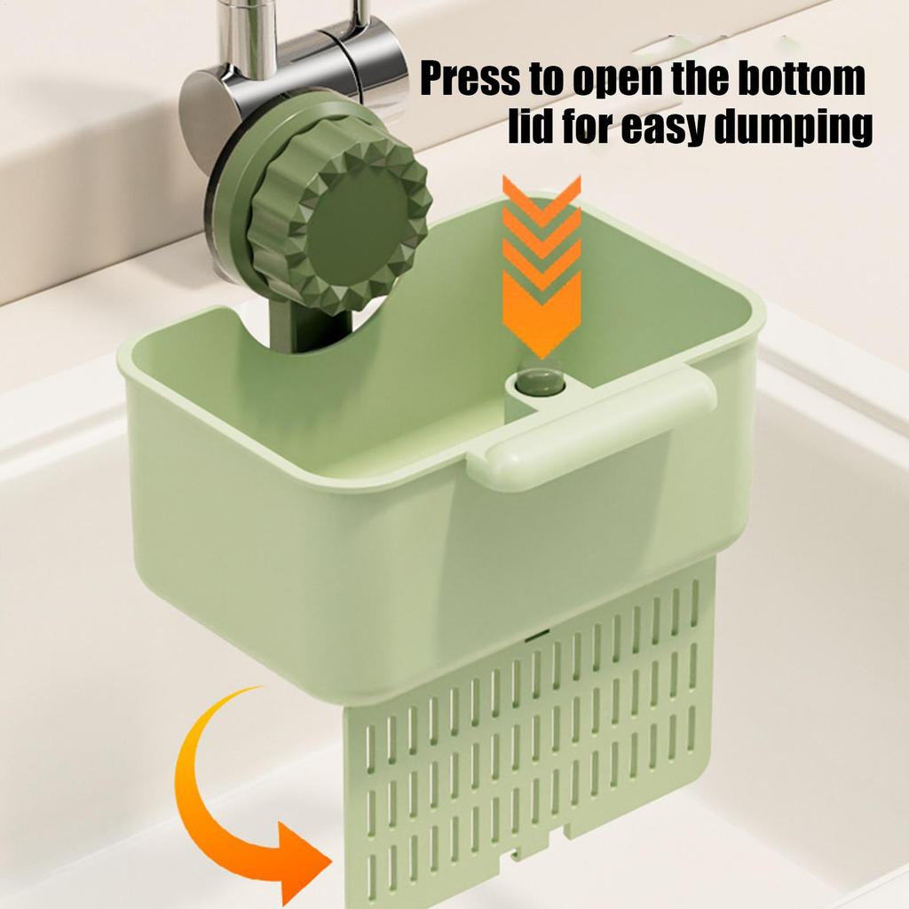 Panier Crépine d'Évier Bassin de Lavage d'Évier Filtre Anti-Fuite Bassin Ventouse Support Type Pression en un Clic Évacuation Grille Rangement