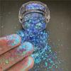 Crystal Fire Chameleon Nail Opal Flakes Iridescent Chrome Nail Powder Saprkly Chunky Glitter Mermaid Sequins Manicure Paillettes