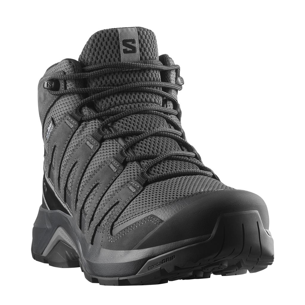 Salomon RECON MID WP Hiking and Trekking Size X-ADVENTURE Men's Shoes, 25.5 (L47809100), Asphalt/Phantom/Castlerock