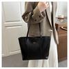 Large Capacity Faux Leather Tote Bag for Women Minimalist Casual Commute Shoulder Handbag