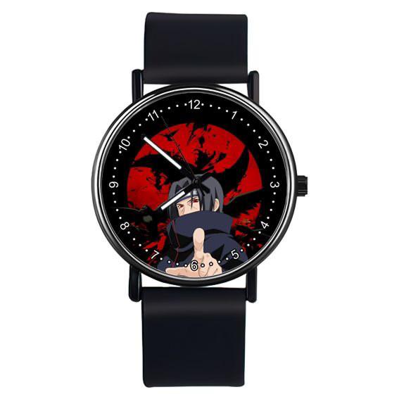 Naruto Analog Quartz Men Anime Black Watch Vintage