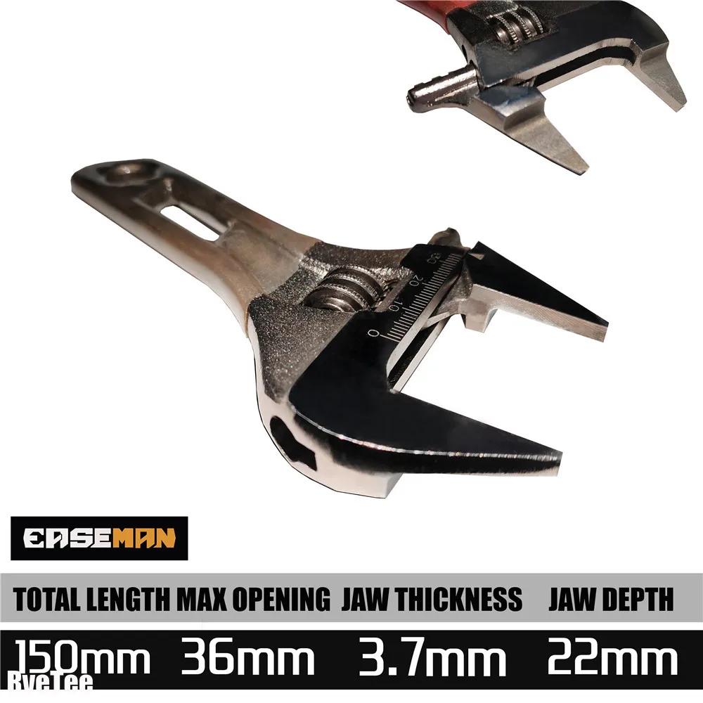 3mm Ultra-thin Adjustable Wrench Plumbing Car Tools for Mechanic Fitter Electrician Hand Tools Mini Bathroom Wrench 2025