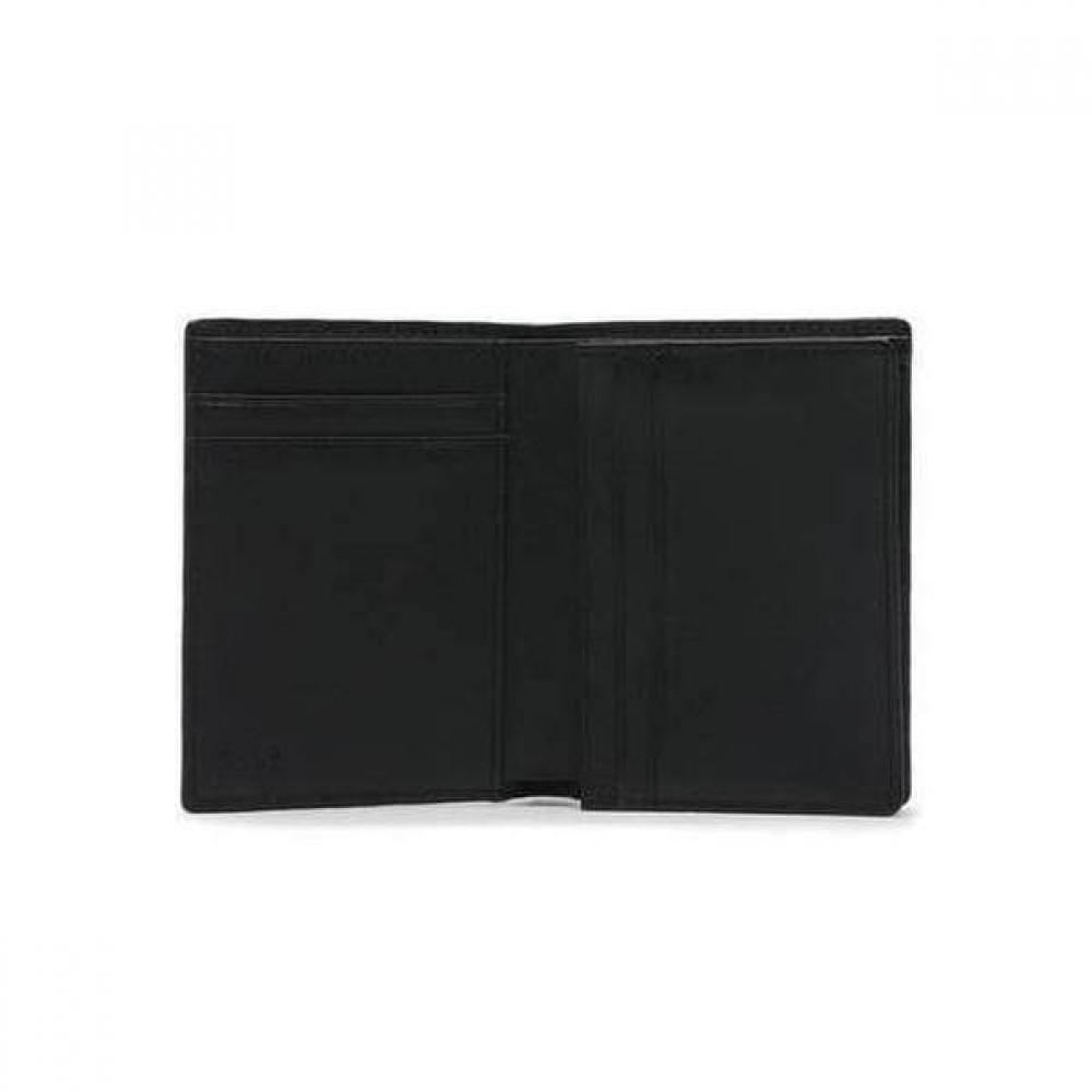 Daks Black Dd Plate Logo Matte Leather Business Card Wallet
