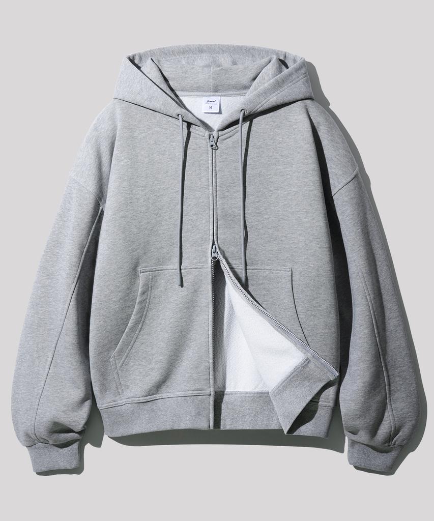 Jemut Heaven Two-Way Terry Zip-Up Hoodie (8 Types) Gray Kjhd2523