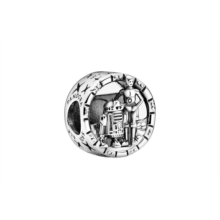Pandora Hollow Charm Exquisite 925 Silver Pendant Unisex Jewelry 799245C00 Silver