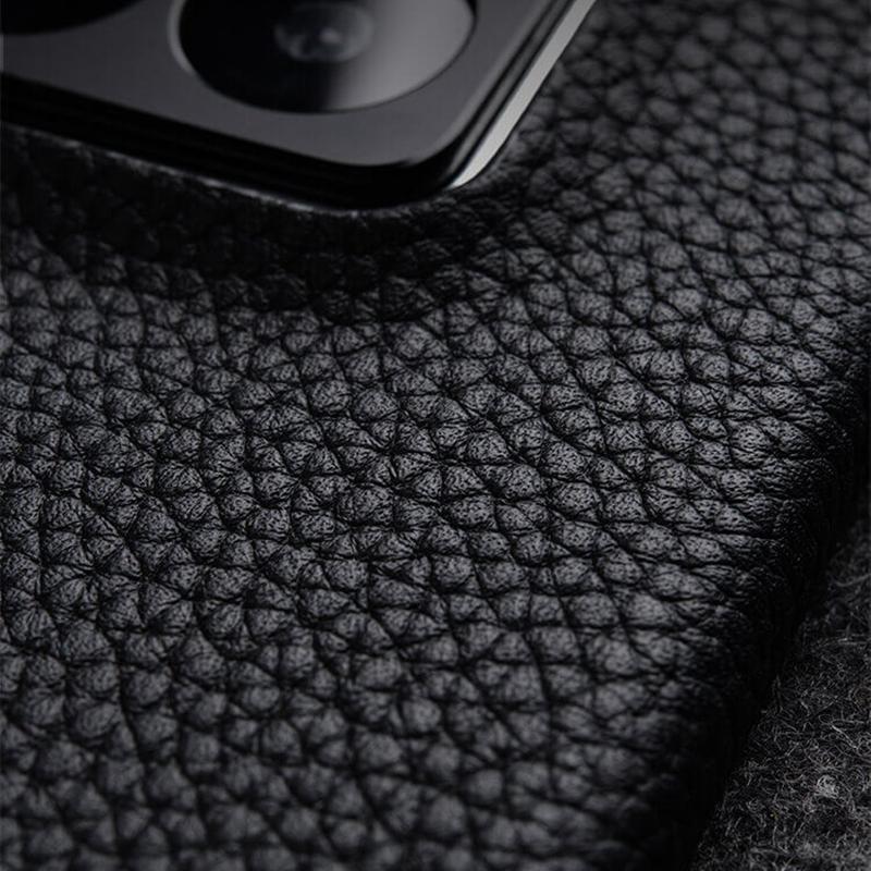 MELKCO Etui na telefon z niepełnymi krawędziami dla Xiaomi 14 Pro, powlekane skórą licową, pokrywa PC