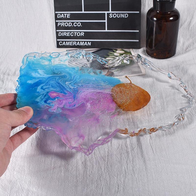 Silicone Tray Mold Silicone Muold for Resin Irregular Shaped Geode Tray Molds for Making Resin Craft  Home Decoration