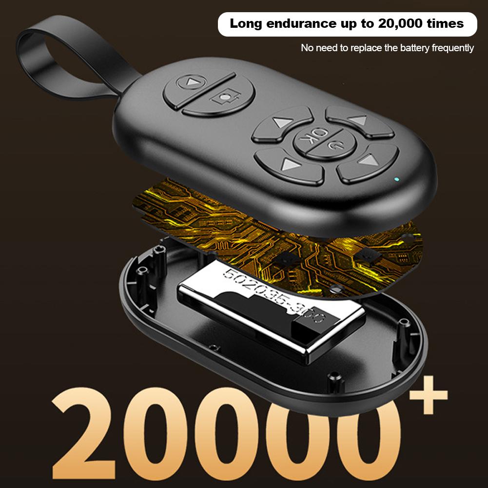 Wireless Phone Bluetooth Remote Control Camera Shutter Seamless Video Record Connectivity Controller For TikTok Video Page Turner