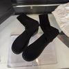 Over-the-knee Long Boots, Thick-soled, Skinny Long Boots, Knitted Elastic Sock Boots, Women's Shoes