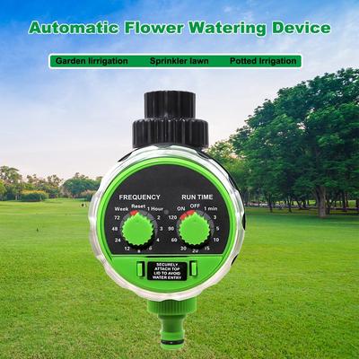 Smart Ball Valve Watering Timer Automatic Electronic Home Garden for Irrigation System Color Green Work with 2*AA Batterie