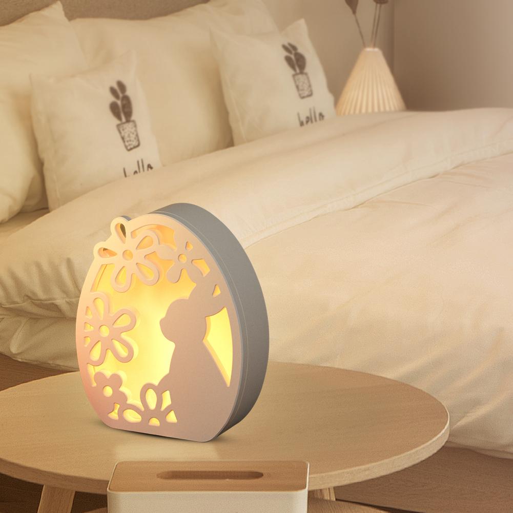 12/8/4Pcs DIY Easter Egg Bunny Lamp Silicone Mold Rabbit Hollow Silhouette Mold Candle Holder Decoration for Resin Casting