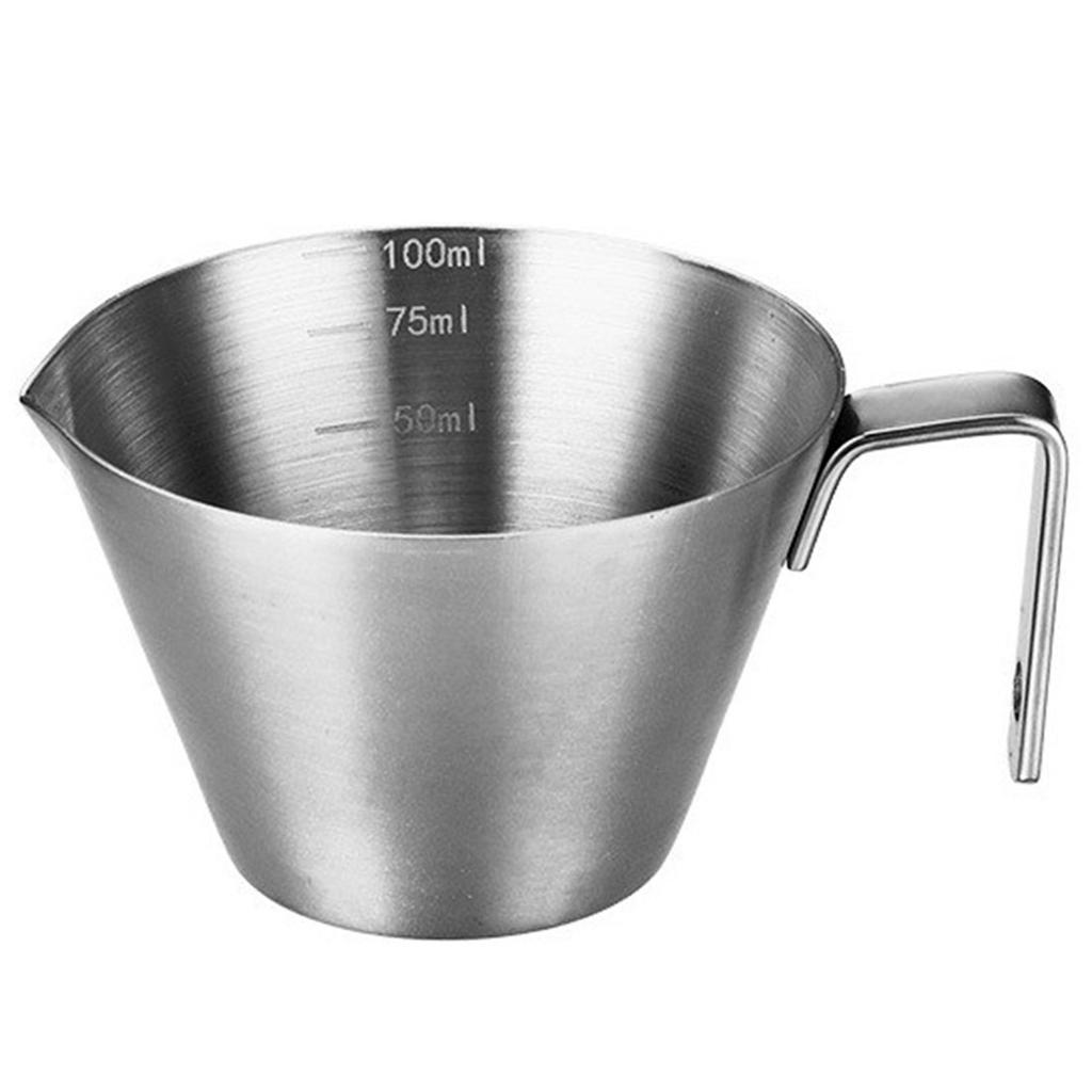 100ml Espresso measuring cup with handle 304 Stainless Steel Coffee Extraction Cup Kitchen Tool Accessories Coffee Mug for Bar