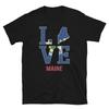 Love Maine American Flag Gift Design Unisex T-Shirt