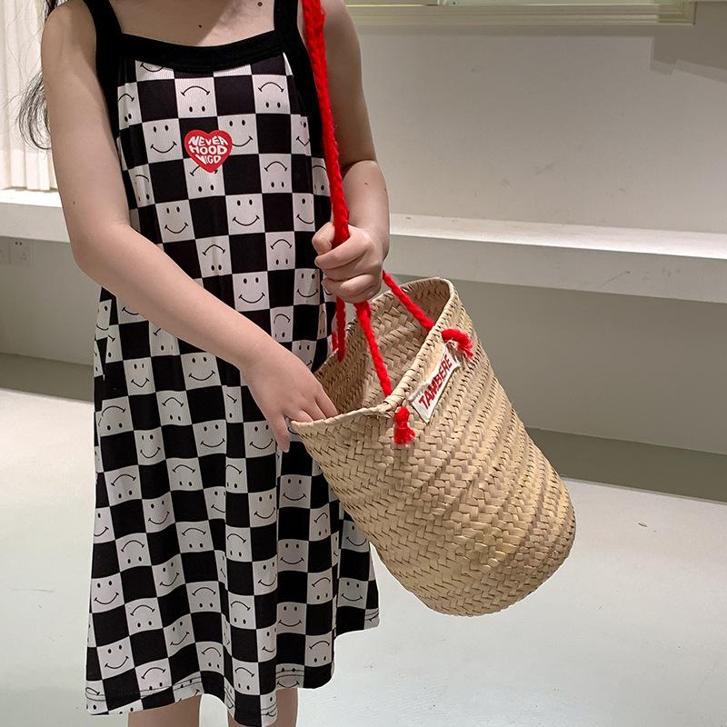 Kids' Halter Dress Summer Girls' Tank Top Beach Dress
