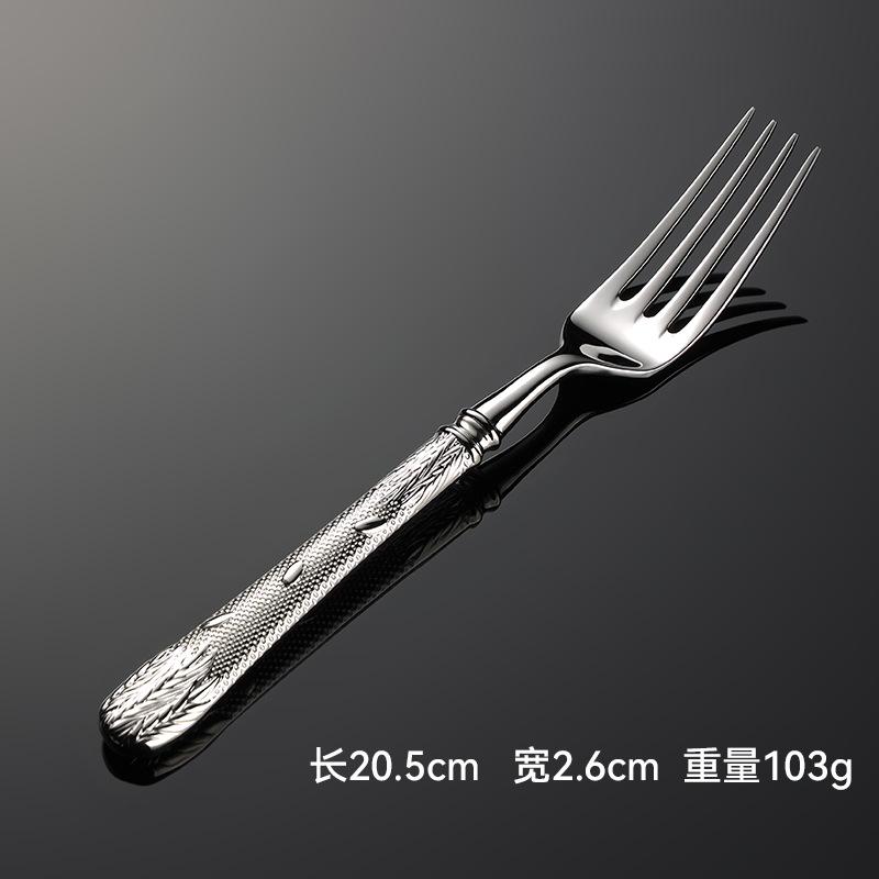 Kłos pszenicy 304 zachodnia zastawa stołowa nóż do steków i widelec łyżka łyżeczka do herbaty widelec do herbaty wysoka wartość hotelowa kuta zastawa stołowa nóż i widelec