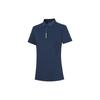 Li Ning Solid Color Sweat Absorbing Quick Dry Breathable Sports Polo Shirt Women Tops Deep-Navy APLU200-1