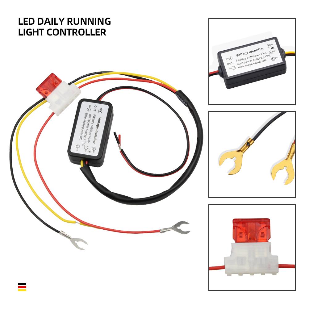 1Pcs DRL Controller Auto Car LED Daytime Running Light Relay Harness Dimmer On/Off 12-18V Fog Light Controller