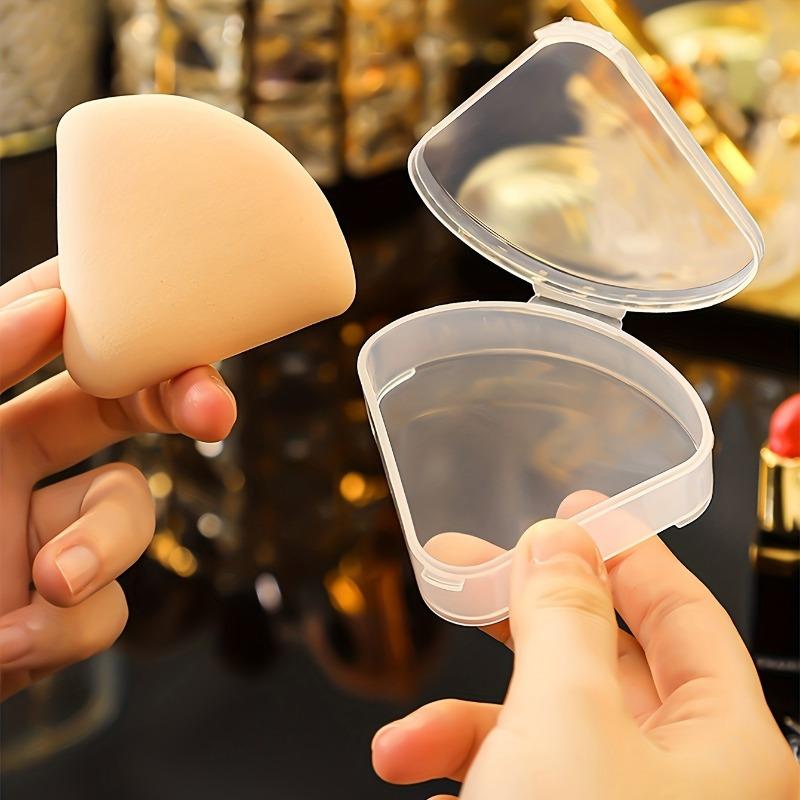 5/10pcs Triangle Powder Puff Storage Case - Shatterproof & Dustproof,Stylish Transparent Container for Anti-Pollution Protection