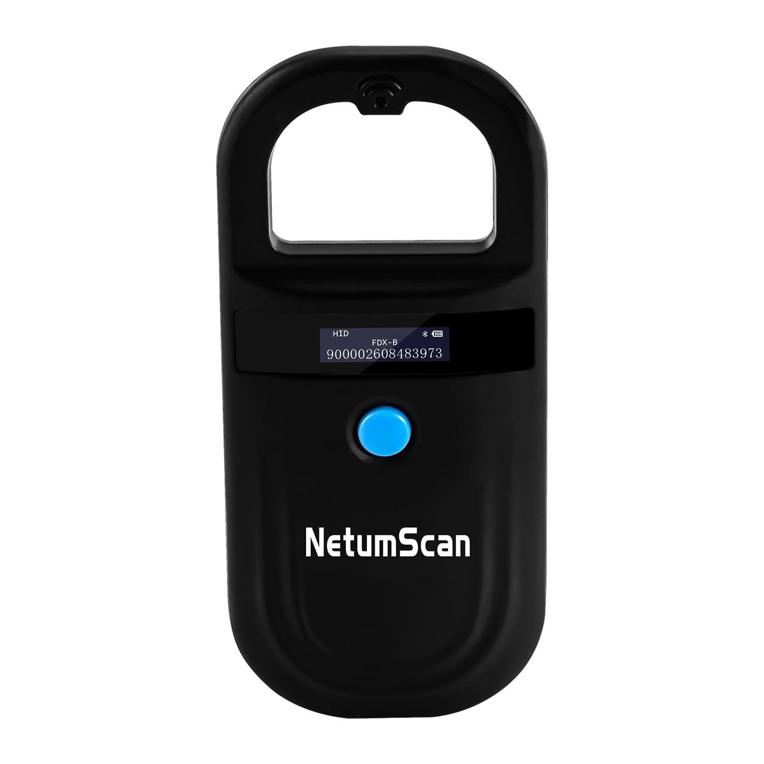 

NetumScan Upgraded Pet Microchip Reader 256 Data Storage Animal Tag Scanner ISO Rechargeable Handheld Pet Chip ID Scanner with Stable OLED Display for