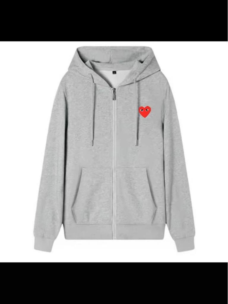 Autumn Winter Japanese Trendy Loose Cardigan Hoodie with Embroidery for Couples