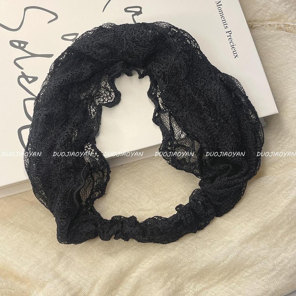 Versatile Lace Mesh Headband: Breathable, Elastic Hair Tie & Headscarf for Women - Perfect for Spring/Summer