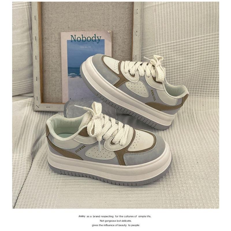 White Shoes Women's Thick Soled Spring and Autumn Casual Sports Shoes