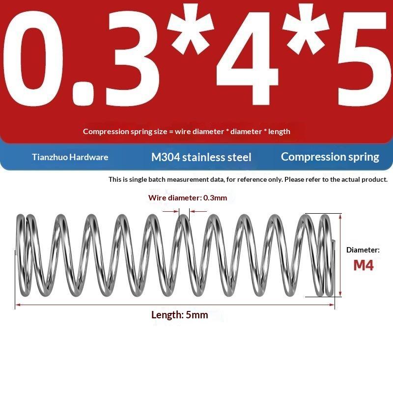 Spring Steel Pressure Return Spring Assortment 0.3/0.4mm Wire Dia 5-20mm Length for Hobbyist Craft Making Projects
