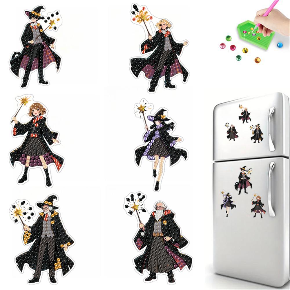 

6 шт./Набір Магніти для холодильника з алмазною мозаїкою серії «Маг», алмазне мистецтво, магніти на холодильник для дорослих, набори для алмазної мозаїки, магніти на холодильник