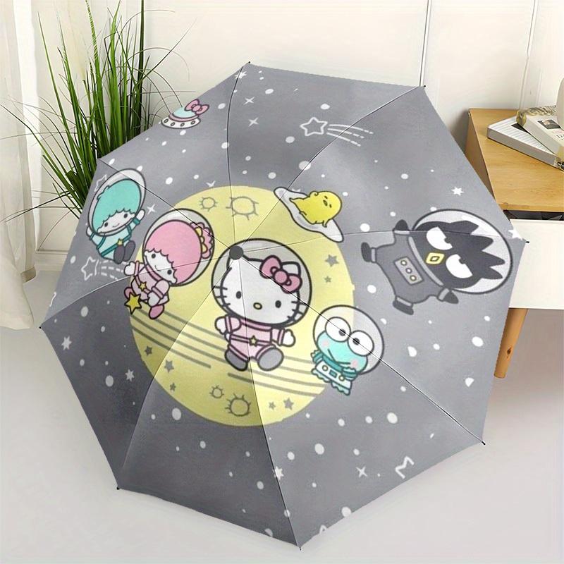 

1pc Hello Kitty Space Adventure Umbrella with Plastic Handle,Suitable for All Seasons Home Travel Outdoor UmbrellaSanlio655