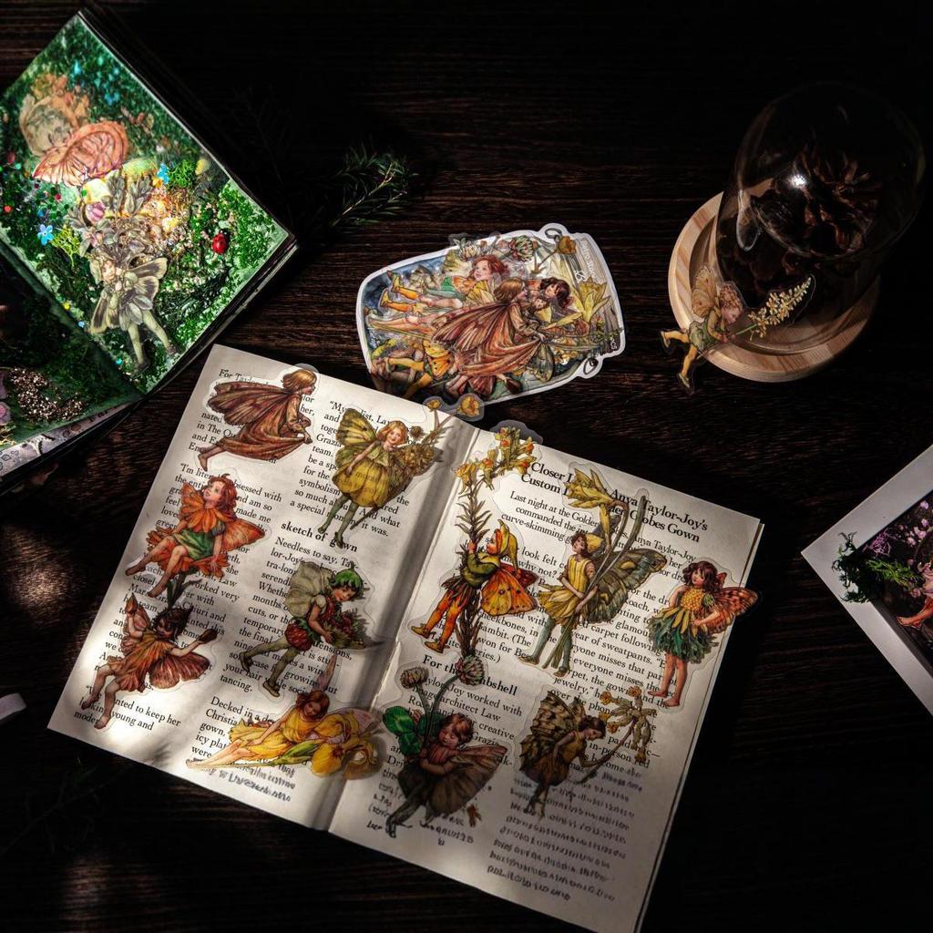 RetroStory Genie Theme PET Sticker Pack: DIY Character Scenery for Creative Journals