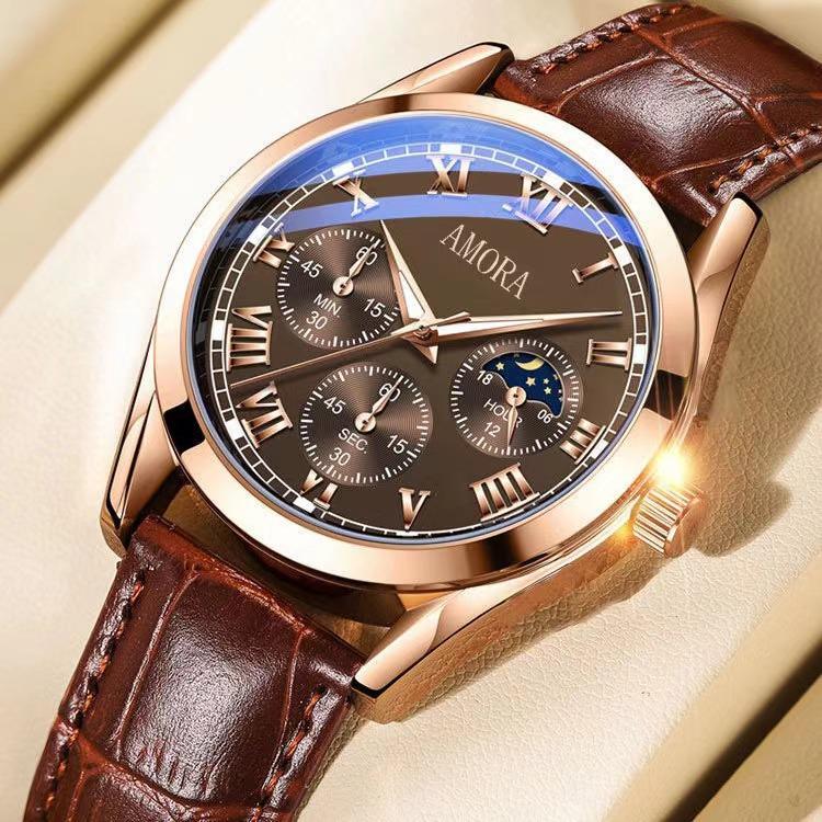 2024 Model Luminous Waterproof Men's Fashion Watch, Fully Automatic Movement, Korean Style Non-Mechanical.