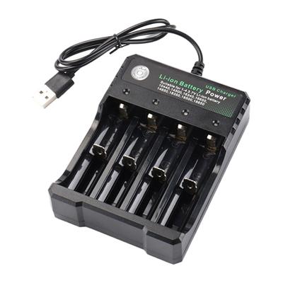 18650 Battery Charging Adapter 4 Bay Battery Charging Adapter for Rechargeable Batteries 10440 14500 16340 16650 14650 18350 18500