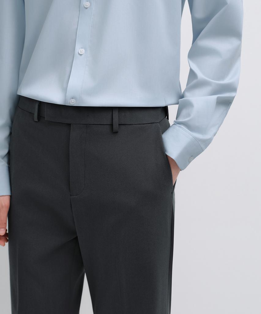Musinsa Standard Real Wide Hidden Banding Slacks [Gray]