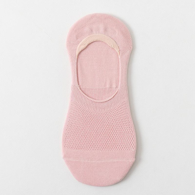 Women's Boat Socks, Shallow Mouth Invisible Solid Color Cotton Socks, Anti-slip and Non-dropping, As Well As Summer Thin Short Socks, Breathable