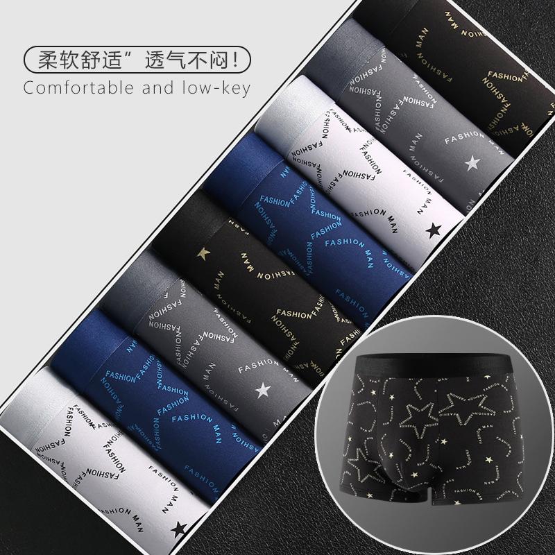 Roupa Íntima Masculina Boxers Masculinos Boxers de Cintura Média para Jovens Calças de Tamanho Grande para Meninos Shorts