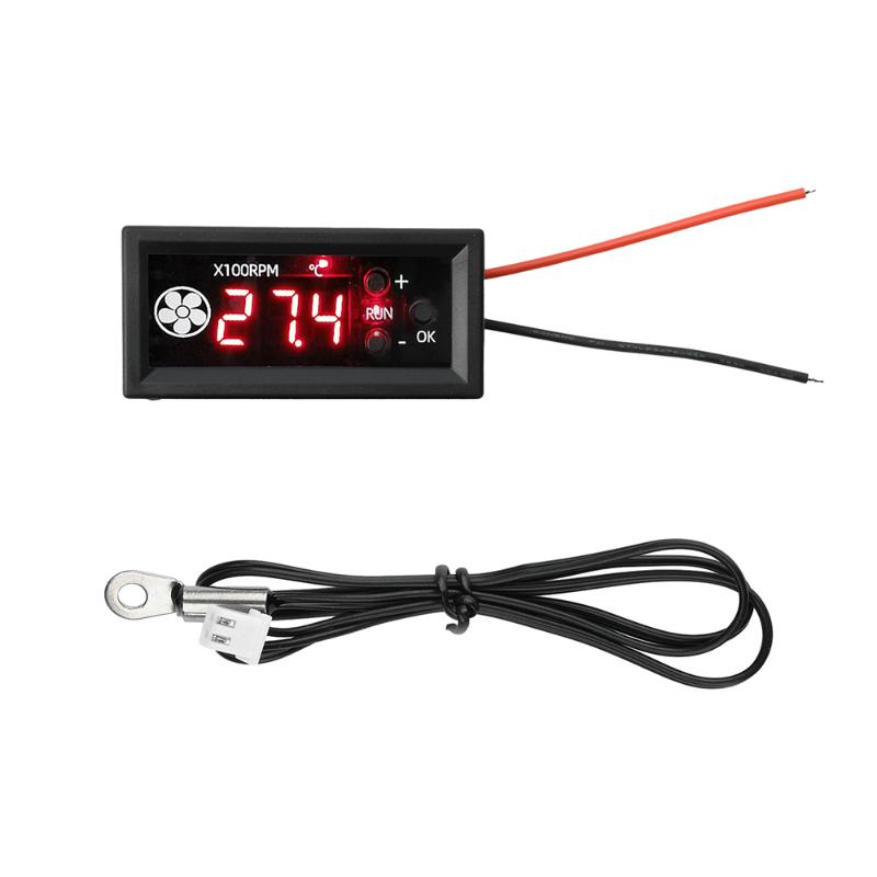 1Set 12V3A Digital Display Temperature Speed Chassis Noise Reduction 4-wire PWM Fan Temperature Control Speed Controller