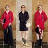 ELLE Embroidered Silk Scarf Sweatshirt Dress