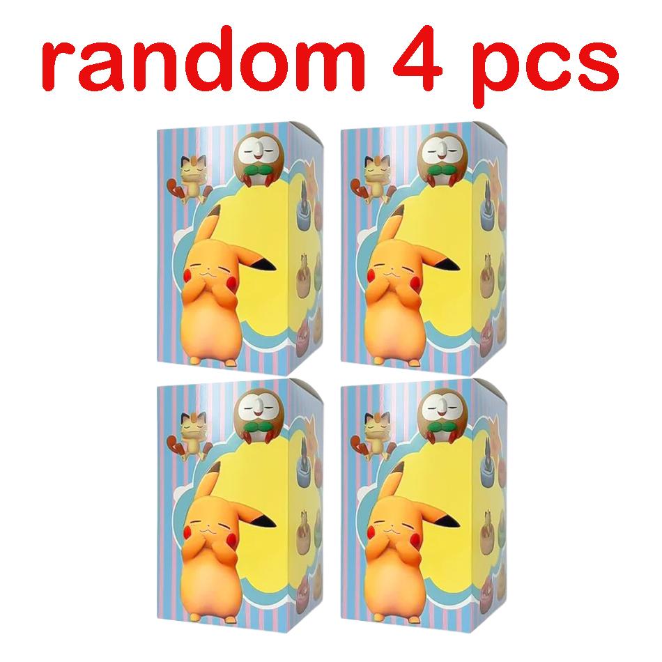 1-12pcs Pok  mon  Pikachu  Action Dolls  Anime sleep Series Desktop Decorations Pok  mon Toys ornament Birthday Gif