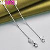 925 Sterling Silver Circle Rectangle Pendant Necklace Jewelry