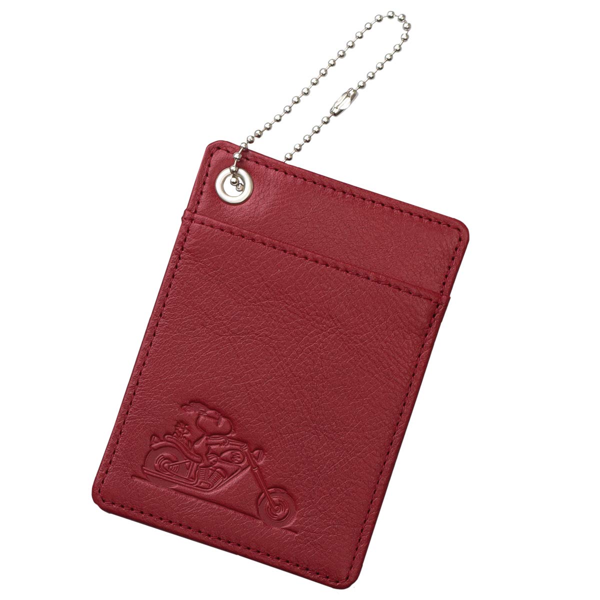 

PEANUTS Pass Case for Men and Genuine IC Pass Series [Peanuts] Women, Leather, Card, Case, RIDER [57531] (Red)