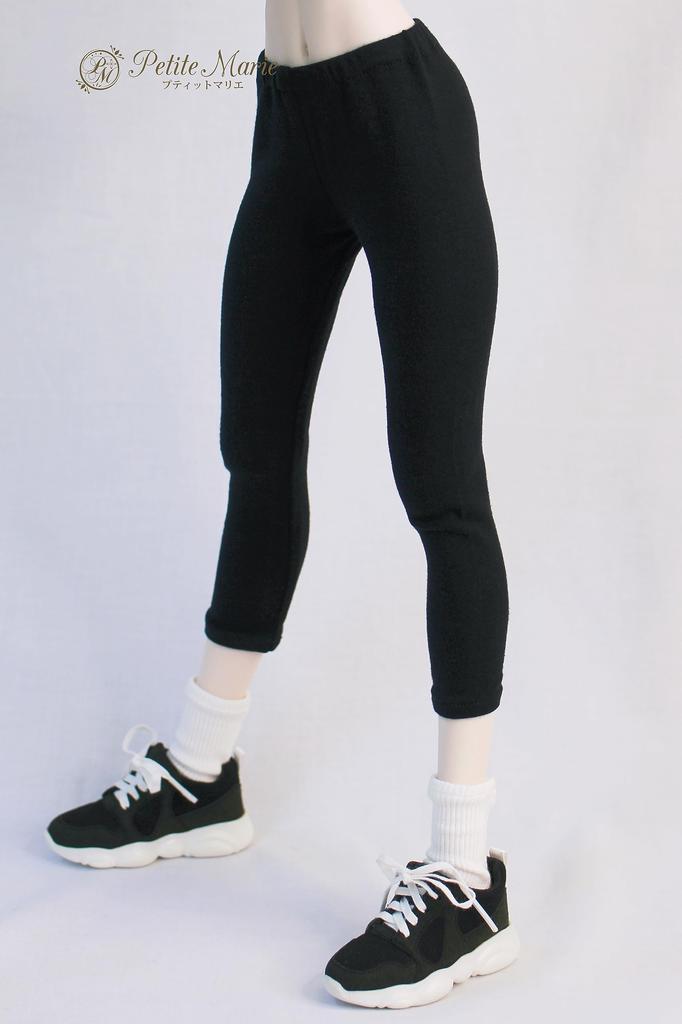 Petite Marie DD Length Fits 60cm Casual Daily Compatible with BJD Dolls 1/3 3/4 Leggings, Black, Dolls, Leggings, Pants, [No.0152]