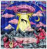Ufo Shower Curtain For Bathroom, Unique Fun Alien Astronaut Galaxy Space Starry Sky Forest Fabric Shower Curtains Set, Mountain