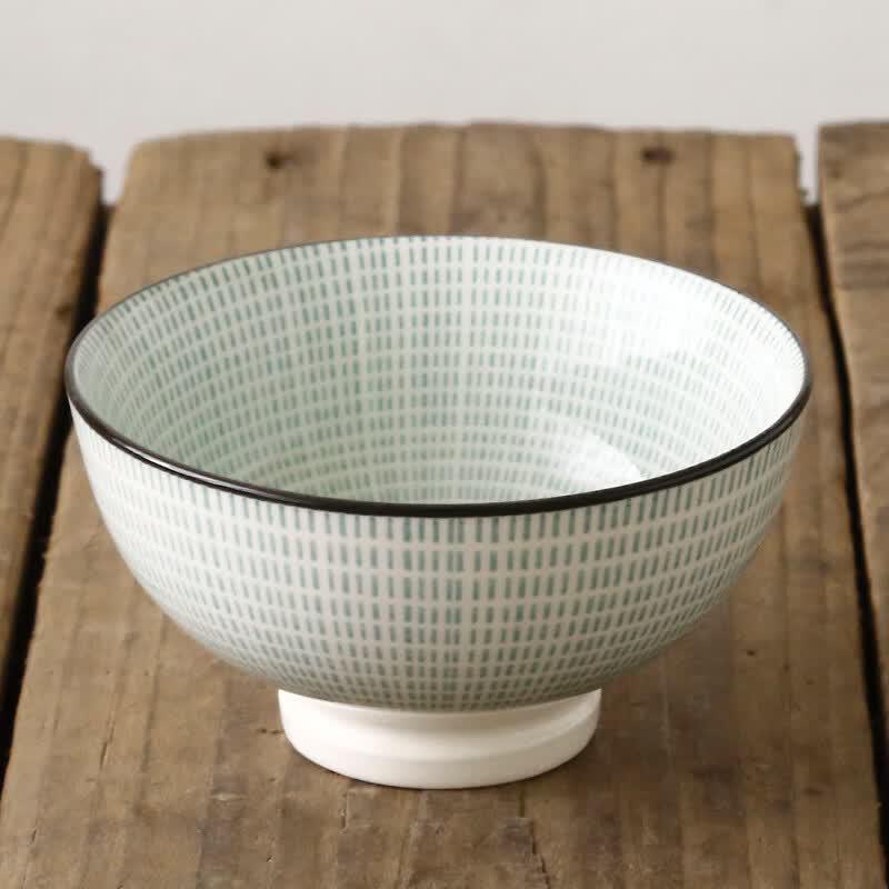 Dairuien Nordic Underglaze Ceramic High-Footed Rice & Porridge Bowls