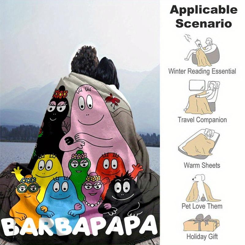 1 Stück, Barbapapa Kuscheldecke, Weiche & Gemütliche Decke für Heimdekoration, Sofabezug, Reise, Camping, Büro-Nickerchen, GeschenkideeB018