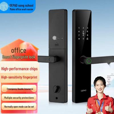 Gepai Fingerprint Smart Lock with Time Attendance CN Plug (adapter Included)