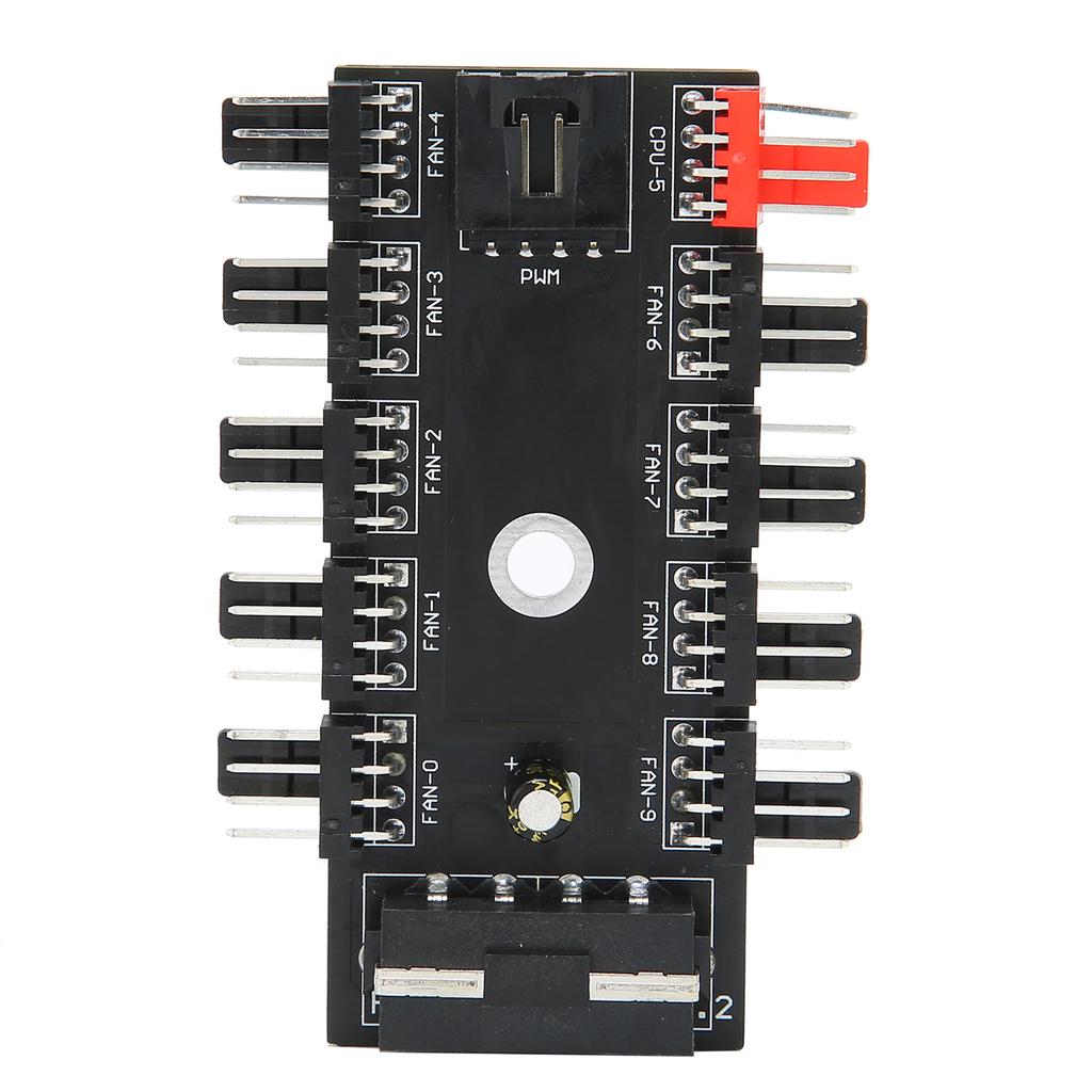 Fan Hub 4‑Pin PWM Integrated Power Supply Adapter Cable 1 To 10 Splitter for CPU CoolingIDE Port