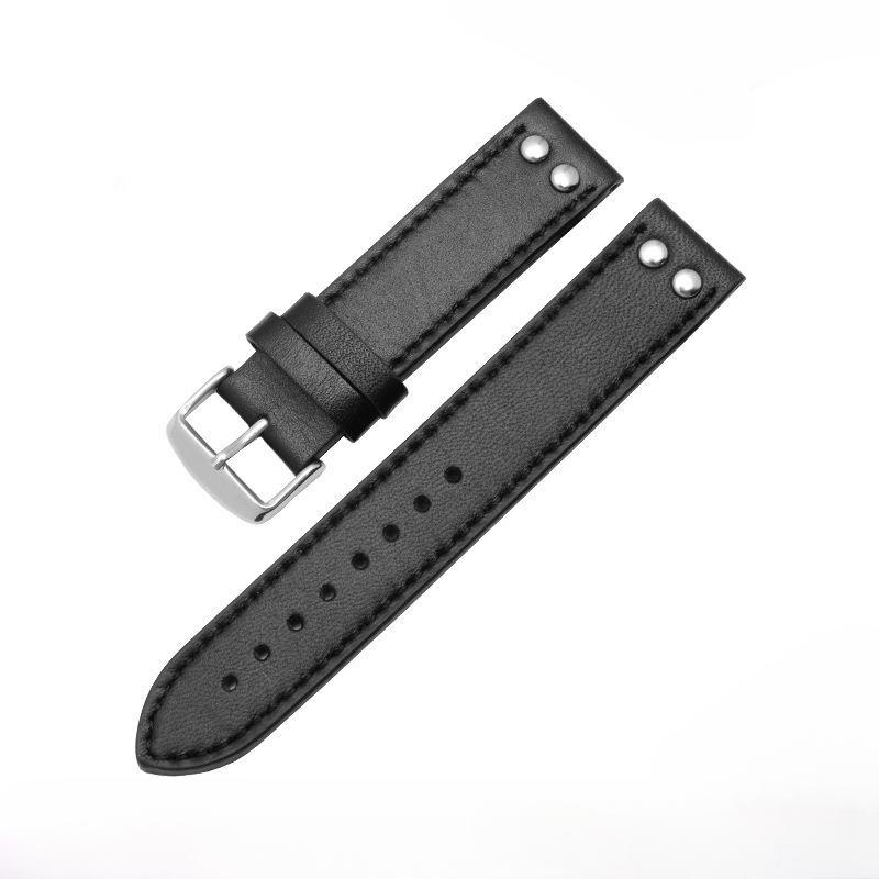 20mm 22mm Genuine Leather Watch Strap for Men Compatible with Hamilton Navy Field Khaki Eternal Jazz Smart Watch Strap