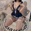 Style Bell Sex Underwear Sexy Sailor Uniform Seduction One-piece Pure Milk Open Hot Set
